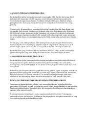 1001 cara untuk mengatasi pemanasan global. 86704590 Ancaman Perubahan Iklim Global Ancaman Perubahan Iklim Global Perubahan Iklim Global Merupakan Ancaman Yang Mungkin Tidak Disedari Dan Course Hero