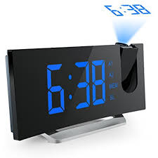 Update Version Projection Clock Curved Screen Atmoko Digital Alarm Clock Fm Clock Radio With Usb Charg Radio Alarm Clock Projection Alarm Clock Alarm Clock