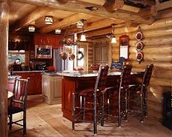 Holiday Home In Southern California Loghome Com Cabin Kitchens Home Red Kitchen Cabinets
