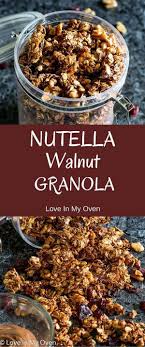 Nutella Walnut Granola Rezept Nutella Getrocknete Cranberries Walnuss