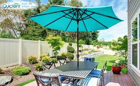Hoe maak je een veldsteen patio installeren. Quictent Patio Umbrella Table Market Sun Shade 9ft Crank Outdoor Canopy Cover Us Ebay