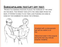 Image result for Lift-Off Subscapularis Test