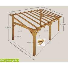 Auvent Sherwood Structure Carport Adosse 5mx3 Auvent Terrasse Auvent Bois Auvent