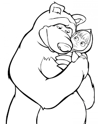 Coloriage Masha Et Michka 80 Images Imprimables Gratuites Les amis, masha et michka adorent chanter, et vous? coloriage masha et michka 80 images