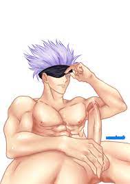 1boy big balls big muscles big nipples big penis cum cum on body  cum on face cum on upper body cumming jerking jerkingoff jujutsu kaisen  male focus masturbating masturbation