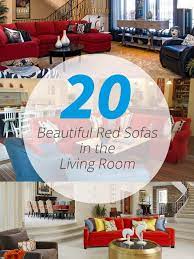 Use gray as the wallpaper of the walls and keep red furniture to optimize the combination. 22 Beautiful Red Sofas In The Living Room Home Design Lover