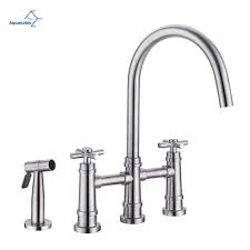 Soka pull down kitchen faucet with sprayer kitchen sink faucet brushed nickel kitchen faucets single handle rv kitchen faucet laundry sink faucet high arc kitchen. Aquacubic High Arc Cupc Bridge Kitchen Faucet With Side Spray Kitchen Faucet Buy Faucet Kitchen Kitchen Sink Faucet High Arc Kitchen Faucet Product On Alibaba Com