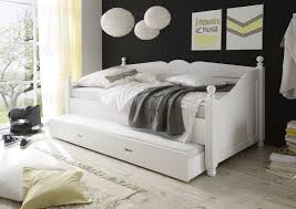 Cindy Premium White Bed Frame Daybed Design Daybed With Trundle Bed
