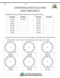 24 Hour Time Conversion 24 To 12 Hour Clock 2 24 Hour Clock Worksheets Clock Worksheets 24 Hour Clock