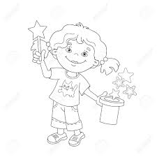 Search and find more on vippng. Coloring Page Outline Of Cartoon Girl Showing The Focus With A Magic Wand Coloring Book For Kids Royalty Free Cliparts Vectors And Stock Illustration Image 58327879