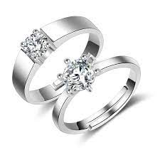 Jexxi Charm Band Jewelry Women Men Silver Fashion Couple Ring Finger Jewelry Clear Cubic Zir Fashion Rings Sterling Silver Wedding Rings Rose Gold Diamond Ring