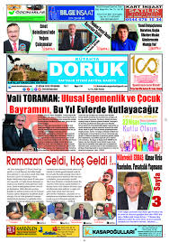 23 Nisan 2020 Doruk Gazetesi Doruk U Takip Edin Doruk Larda Yer Alin Alintilar Haber Ramazan