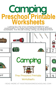 free camping preschool worksheets 30 pages