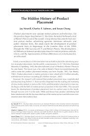 And what are the best examples of product placement in movies, television. Pdf The Hidden History Of Product Placement