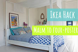 Ikea Hack Malm Bed Into A Four Poster Easy To Follow Tutorial From Handmadehome Maison Bonnes Idees Lit