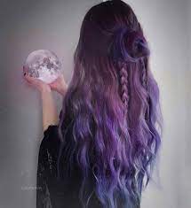 Image Discovered By Cupcakebaunilha Find Images And Videos About Moon Purplehair And Colorsinhair On We Heart It The A Witchy Hair Hair Styles Purple Hair