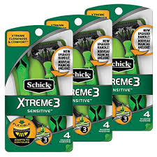 Schick xtreme 3 disposable razors. Schick Xtreme 3 Senstive Skin Disposable Razors For Men With New Heavyweight Handle 4count Pack Of 3 Pricepulse