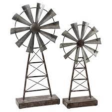 Windmill i buitl for a friend after her little one got ruined in a wind storm. Farmhouse Windmill Table Top Decor Set Of 2 Walmart Com Walmart Com