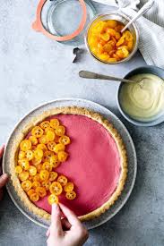Rhubarb White Chocolate Tart With Candied Kumquats Gluten Free Rezept Rezepte Backrezepte Lecker