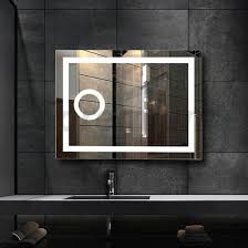 Choosing the correct kind of bathroom mirrors with lights and led mirrors is very essential to increase the beauty of your bathroom. China Neutype Wall Mounted Bathroom Mirrors Dimmable Lighting Mirror With Built In Circular Magnifier 3x China Mirror Make Up Mirror