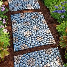 Pebble Walkway Stepping Stones Garden Stepping Stones Stepping Stone Pathway Sloped Garden