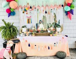 Llama Birthday Party Ideas Photo 3 Of 34 Birthday Party Table Decorations Birthday Party Tables Fiesta Birthday Party