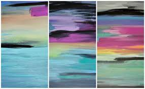 Like the crystals we did earlier, these abstract patterns are perfect for personalized bookmarks and greetings cards. Easy Diy Abstract Sunset Painting The Design Confidential