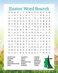 Find free easter printables including gift tags, subway art, cupcake toppers, bookmarks, pinwheels, baskets. Printable Religious Easter Word Search Puzzle Jinxy Kids