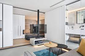 True Open Plan Apartment Under 50 Square Meters 500 Square Feet With Floor Plan Open Plan Apartment Interior Decorating Dining Room Morden Living Room