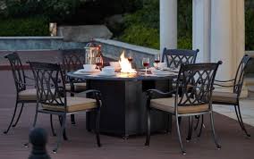 As much as there are fire pits with great reviews, the realization that each is catered to a different set of needs is crucial to your purchase process. Patio Furniture Dining Set Cast Aluminum 60 Round Propane Fire Pit Table 7pc Capri