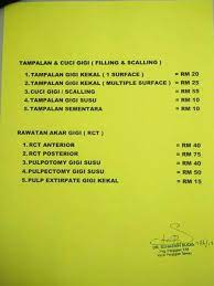 Theresia, klinik gigi kimia farma di jalan dr. Hidup Matiku Caj Rawatan Gigi Klinik Kerajaan Naik Mulai 1 Februari 2017