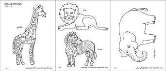 African animals download and print coloring pages for children. Safari Or African Savanna Animals Free Printable Templates Coloring Pages Firstpalette Com
