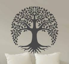 Afin que vous puissiez conserver l'autocollant le. Sticker Arbre De Vie Monocolore En Cercle Tenstickers