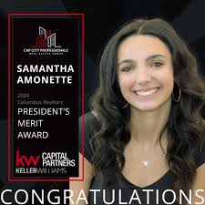We're excited to announce that our group has 5 agents who will receive  sales awards from Columbus Realtors, and we'll feature one each day this  week! First up is Samantha Amonette, recipient