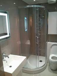 Compact Bathroom Small Shower Mirror Led Curves Sharp Lines Small Bathroom Compact Bathroom Shower Mirror