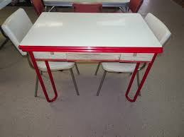 antique porcelain enamel farm table