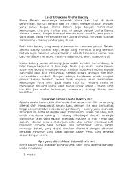 Contoh proposal usaha kuliner makanan dan minuman kesimpulan. Latar Belakang Usaha Bakery