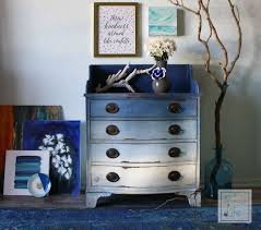The Turquoise Iris Vintage Modern Hand Painted Furniture Blue White But Not Traditional Furni Blue Painted Furniture Colorful Furniture Furniture Makeover