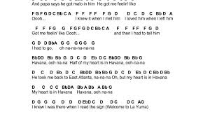 This is the free havana sheet music first page. Flute Sheet Music Havana