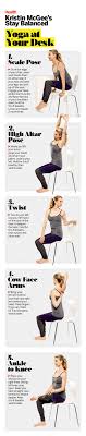 5 Yoga Poses You Can Do At Your Desk Desk Yoga How To Do Yoga Yoga