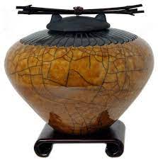 Feather Raku Cremation Urn Etsy Ceramic Cremation Urn Raku Ceramics Raku