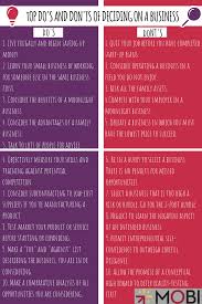 Top 10 Do S And Don Ts Of Deciding On A Business From Mobi The Most Common Serious Mistake Mad Online Business Courses Starting A Business Best Business Ideas