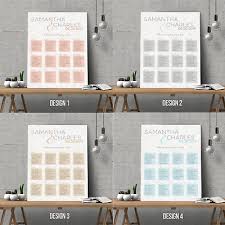 Personalised Modern Wedding Seating Plan Planner Table Plans Chart A1 A2 A3 Ebay