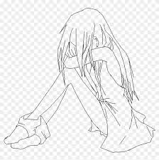 Crying Girl Base Line Art Hd Png Download 1000x1000 4532360 Pngfind Drawing anime base sketch and anime boy base cat hoodie. crying girl base line art hd png