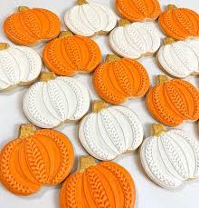 Knitted Pumpkin Cookies Halloween Cookie Recipes Pumpkin Cookies Decorated Halloween Sugar Cookies
