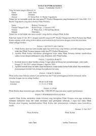 Dengan adanya contoh, maka anda bisa membuatnya dengan lebih mudah karena hanya tinggal meniru dan mengubah sesuai kebutuhan anda. Contoh Surat Perjanjian Kontrak Kerja Paruh Waktu Cute766