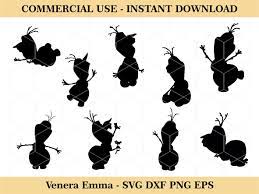 disney frozen olaf silhouette svg clipart vectorency
