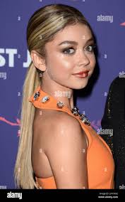 Sarah Hyland partecipa al Just Jared Homecoming Dance Party tenuto al  Teatro El Rey Foto stock