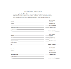 Black and white wedding invitation templates fresh black and. Free 16 Wedding Guest List Templates In Pdf Ms Word Excel