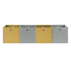 Buy Argos Home Set Of 4 Squares Plus Boxes Soft Grey Yellow Decorative Boxes And Baskets Yellow Living Room Accessories Yellow Storage Grey Yellow Living Room